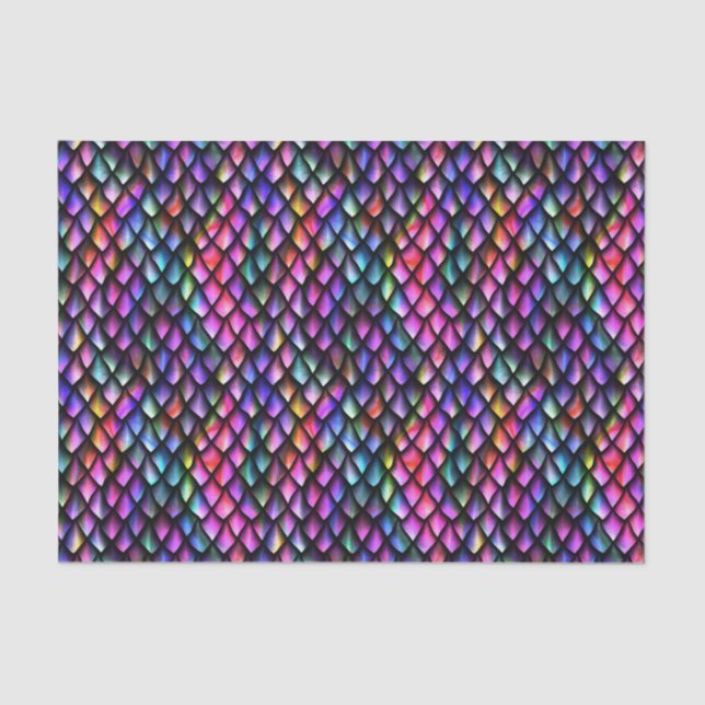 Seda Dragón arco iris recorta papel de tejidos (Anverso)