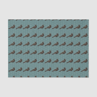 Seda Dragon Patrón geométrico de pájaro papel de tejido