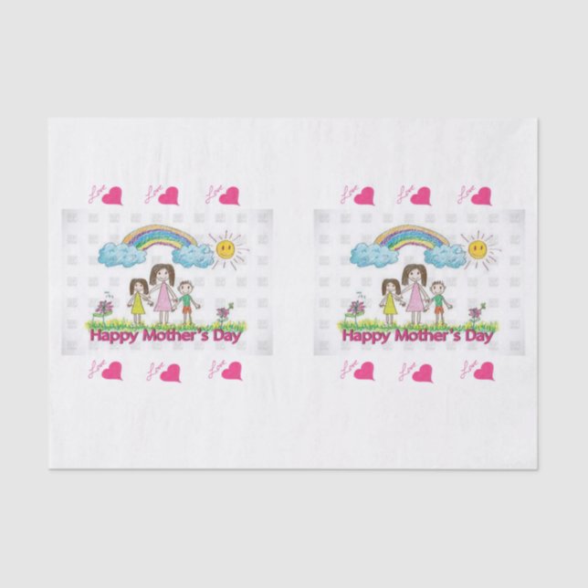 Seda El día de la madre del papel de tejidos (Anverso)