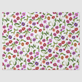 Seda El jardín colorido de la amapola florece el papel
