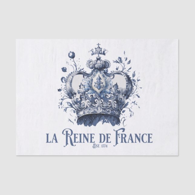 Seda El papel de timbre de la Reina de Francia (Anverso)
