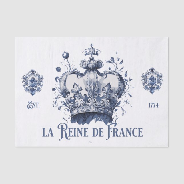 Seda El papel de timbre de la Reina de Francia (Anverso)
