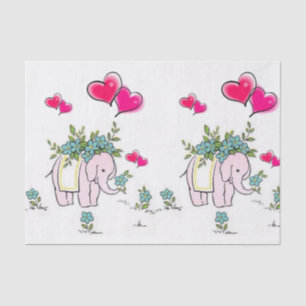 Seda Elefante de papel de tejidos