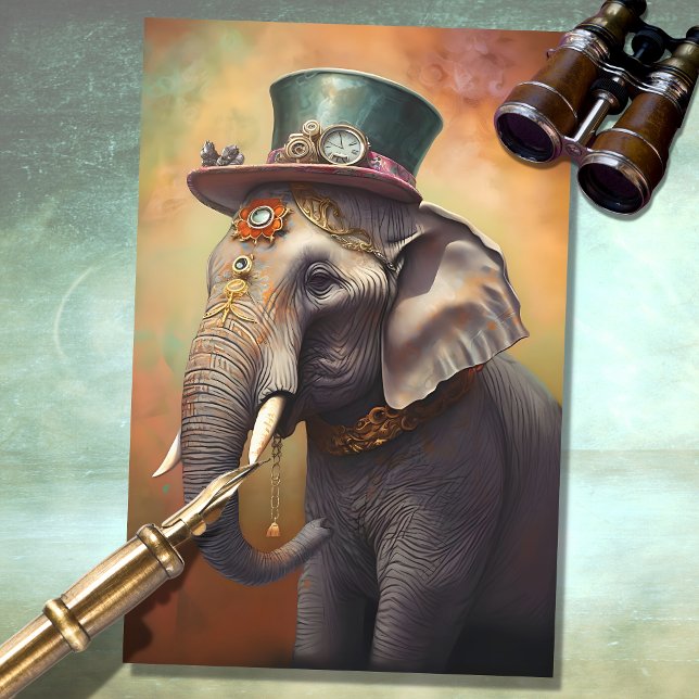 Seda Elefante de Steampunk 1 Papel de desconfianza (Subido por el creador)