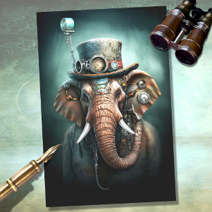 Seda Elefante de Steampunk 2 Papel de desconfianza