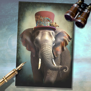 Seda Elefante de Steampunk 3 Papel de desconfianza