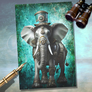 Seda Elefante de Steampunk 4 Papel de desconfianza