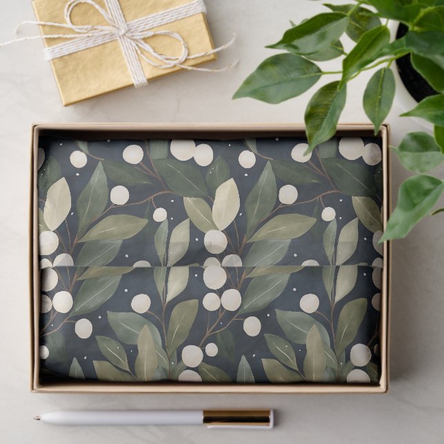 Seda Elegante Papel de té blanco de nevado (Regalo )