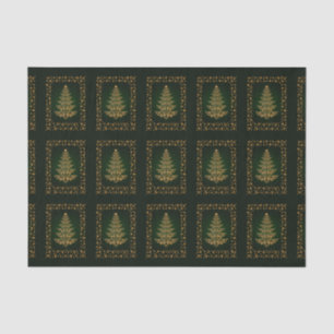 Seda Elegante Papel De Tejido De Estrellas Y Árbol De N