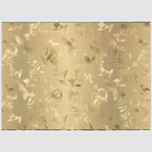 Seda Elegante Papel De Tejido De Hummingbirds De Oro