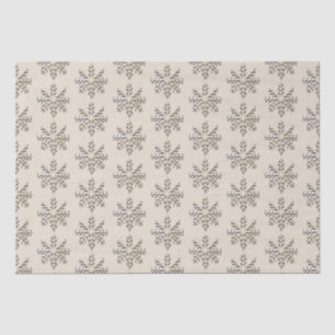 Seda Elegante Papel De Tejido De Snowflake