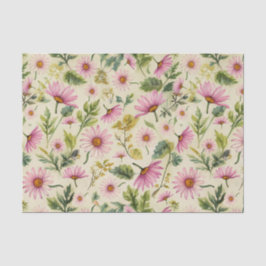 Seda Elegante Papel de tejido floral de primavera