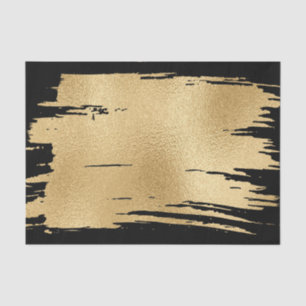 Seda Elegante papel de tejidos negro y oro
