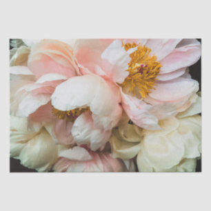 Seda Elegante papel de tejidos rosa de Rubor Peonies
