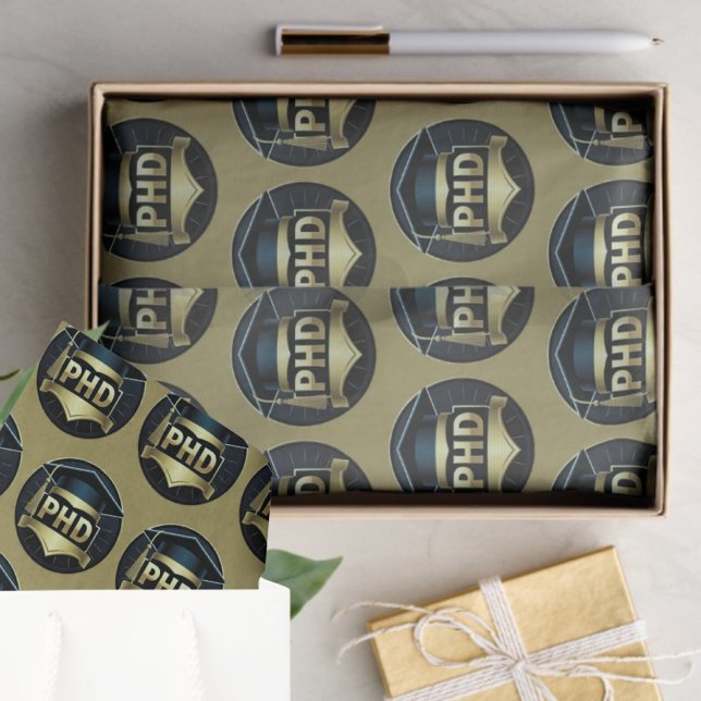 Seda Embalaje de regalo de oro negro para PhD Papel de  (Subido por el creador)