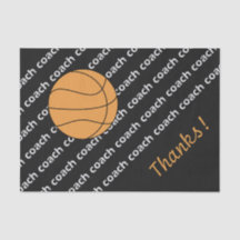 Entrenador de baloncesto gracias a papel de tejido