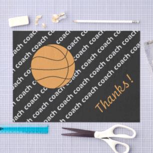 Seda Entrenador de baloncesto gracias a papel de tejido