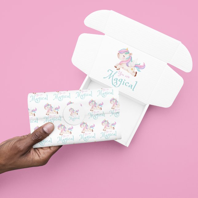 Seda Eres Un Papel De Tejido Magnético De Unicornio (Empower a special child with this, "You are magical" unicorn tissue paper! Matching collection! )