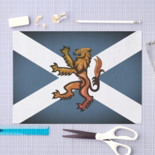 Seda Escocia, Rampante, papel tisú de la bandera escoce