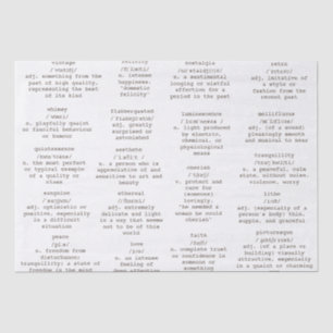 Seda Escritura de diccionario Palabras papel antiguo