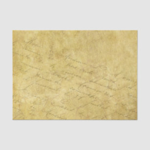 Seda Escritura de papel del vintage