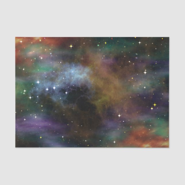 Seda Espacio de papel de tejidos cosmos estrellas Siste (Anverso)