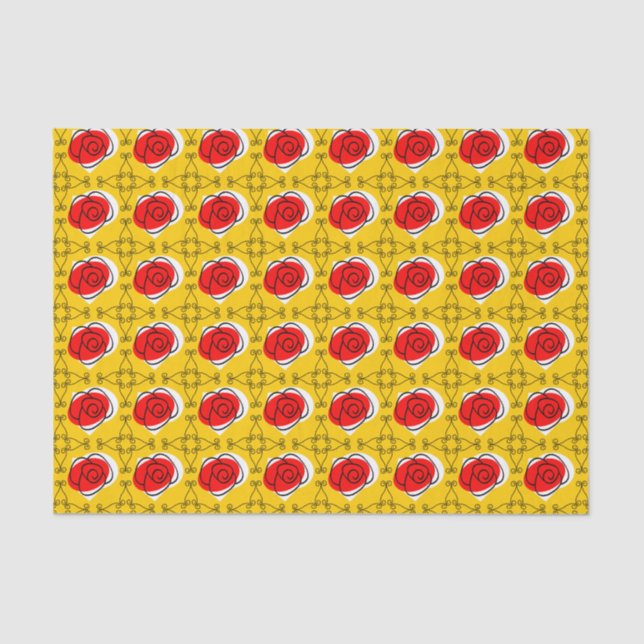 Seda Esquinas de Rosa en español Papel multitejido (Anverso)