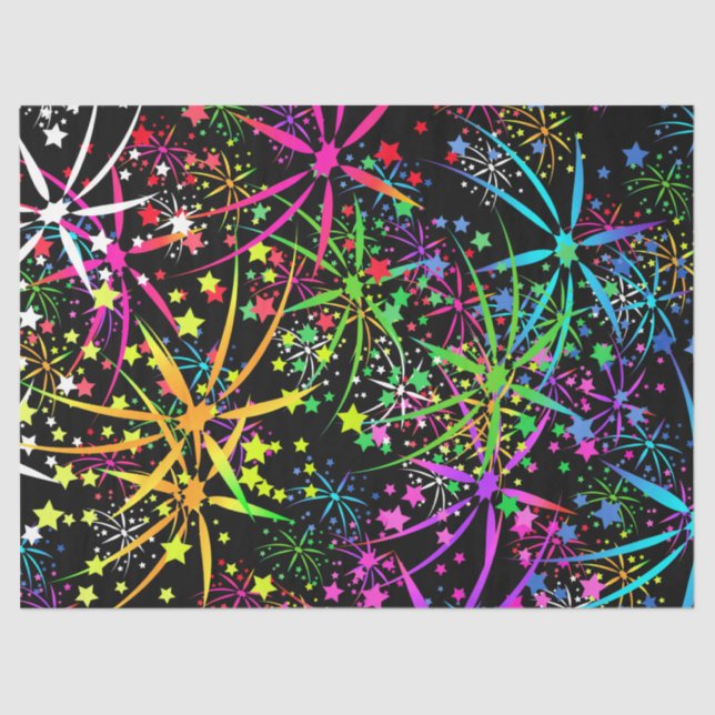 Seda Estrella de fuegos artificiales de papel tisular a (Anverso)