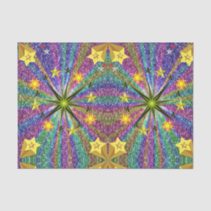 Seda Estrellas de papel de tejido decorativo