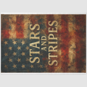 Seda Estrellas y rayas en papel de desconchamiento en p