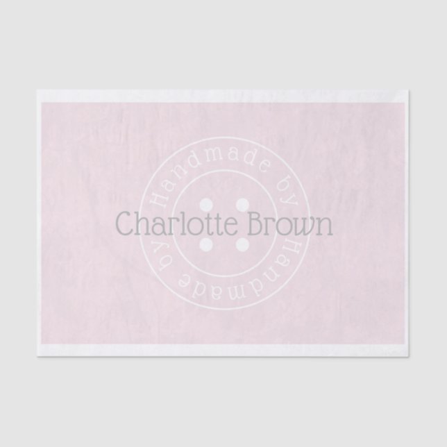 Seda Fabricado a mano por papel de tejido del botón de  (Anverso)