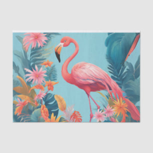 Seda Fabuloso Papel De Tejido Flamingo