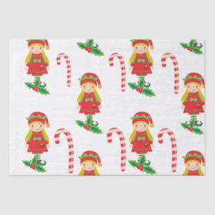 Seda Faltan papel de tema elf y canes