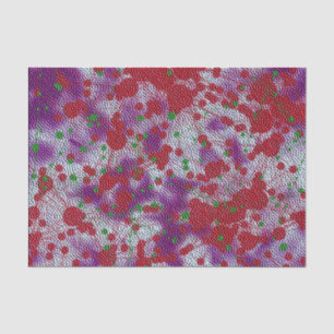Seda Faux Marble Blob Tejido Papel de uva verde rojo