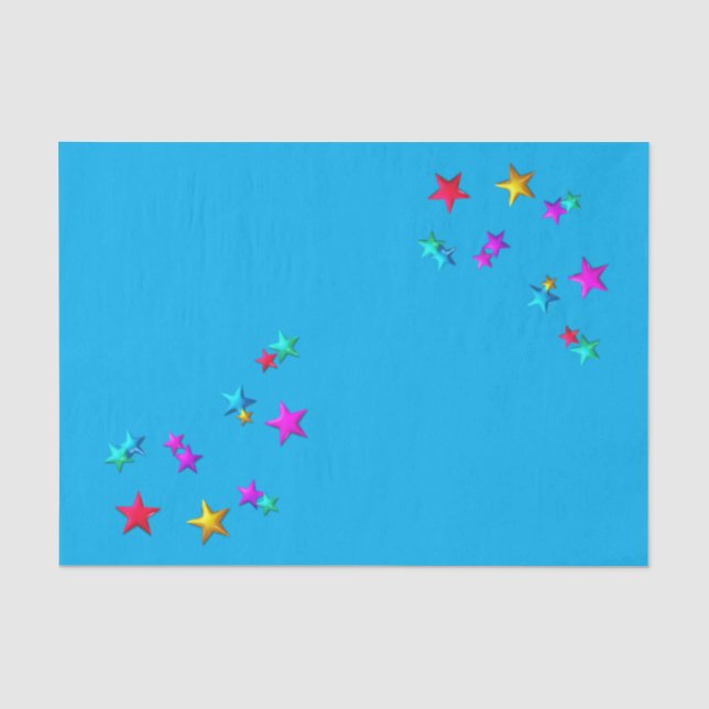 Seda Felices Estrellas de Papel Tejido de Cumpleaños (Anverso)