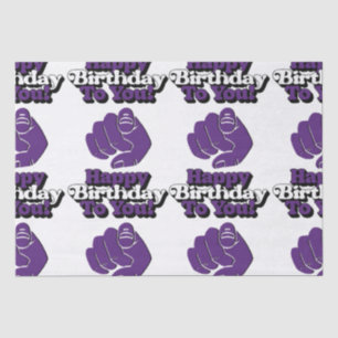 Seda Feliz Cumpleaños A Tu Papel De Tejido Morado