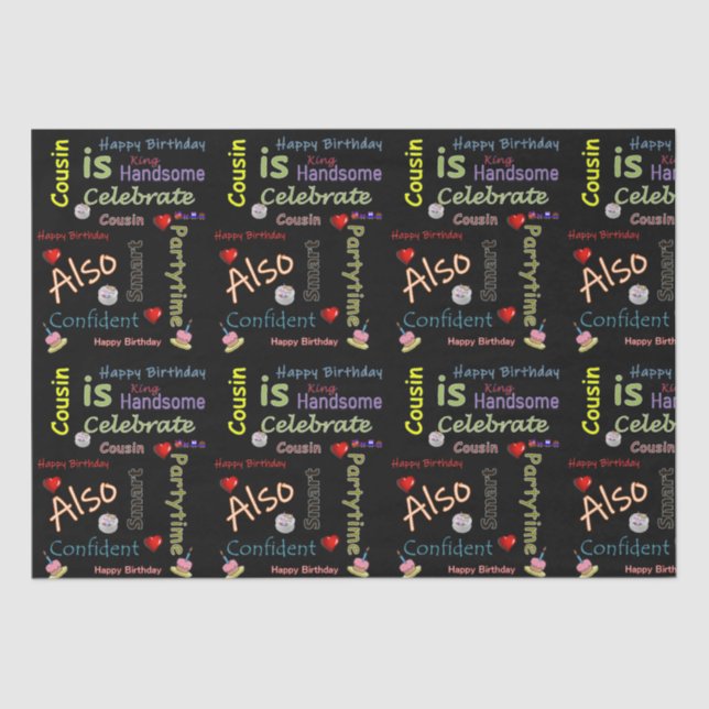 Seda Feliz cumpleaños, primo de papel de té (Anverso)