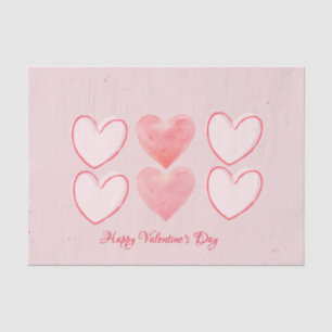 Seda Feliz Día de San Valentín al papel del té rosado