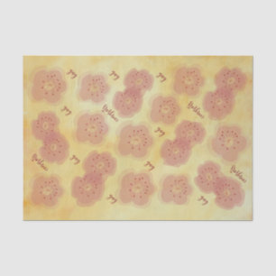 Seda Floral en rosa N Golds Papel de tejidos