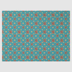 Seda Florales y polacas retro en papel de tejidos Verde