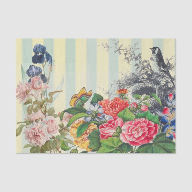 SEDA FLORES DE HUELLAS AMARILLAS Y UN PAPEL DE TEJIDO D (Anverso)