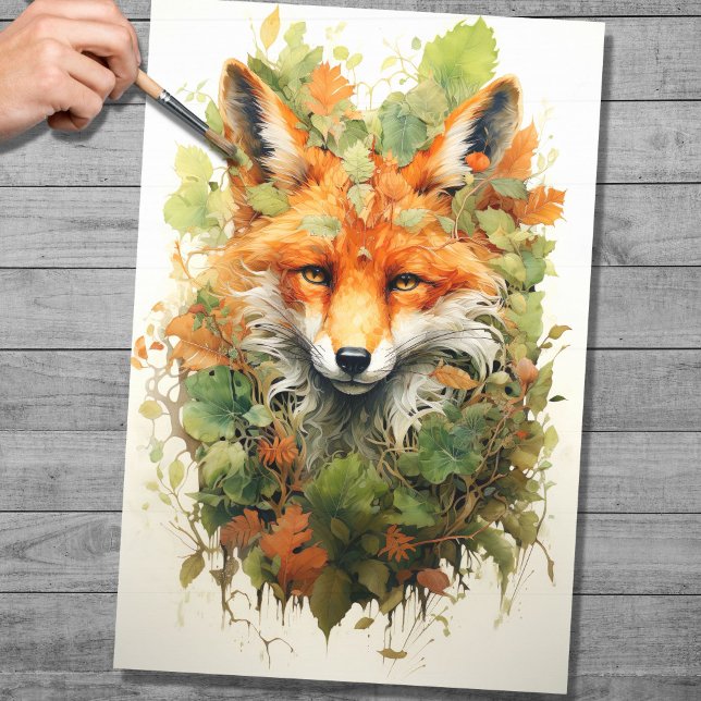 Seda Fox En Foliage 1 Papel De Decoupage (Subido por el creador)