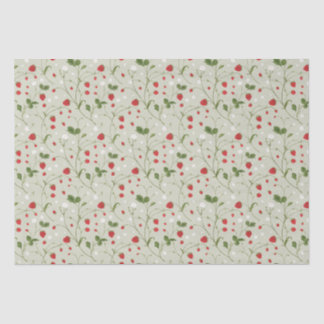 Seda Fresas silvestres (gris cálido) - Papel de tejidos
