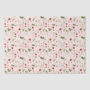 Seda Fresas silvestres (lino) - Papel de tejidos