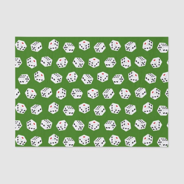 Seda Fun Casino dice patrón papel de tejido fiesta (Anverso)