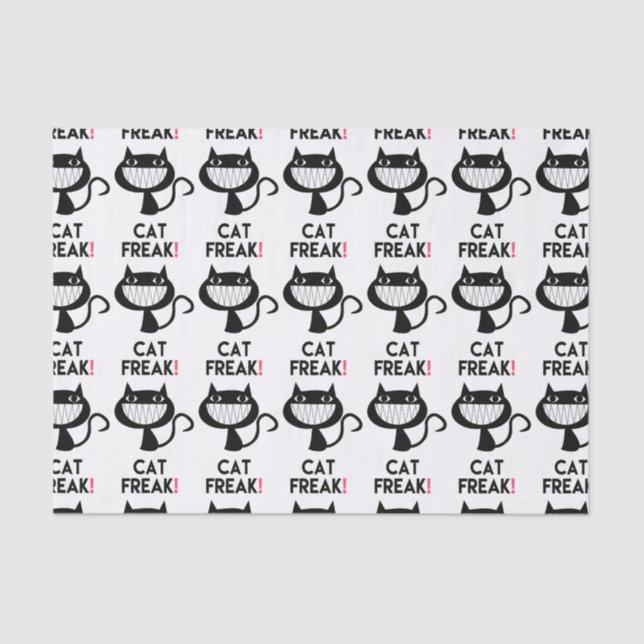 Seda ¡Gato Freak! Papel de tono divertido (Anverso)