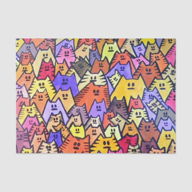 Seda Gatos - Papel de tejidos (Anverso)