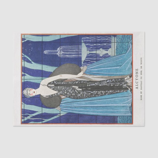 Seda George Barbier, papel de tejidos Art Deco (Anverso)