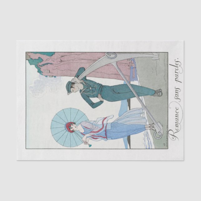 Seda George Barbier, papel de tejidos Art Deco (Anverso)