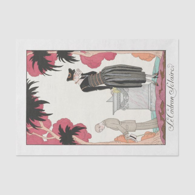 Seda George Barbier, papel de tejidos Art Deco (Anverso)